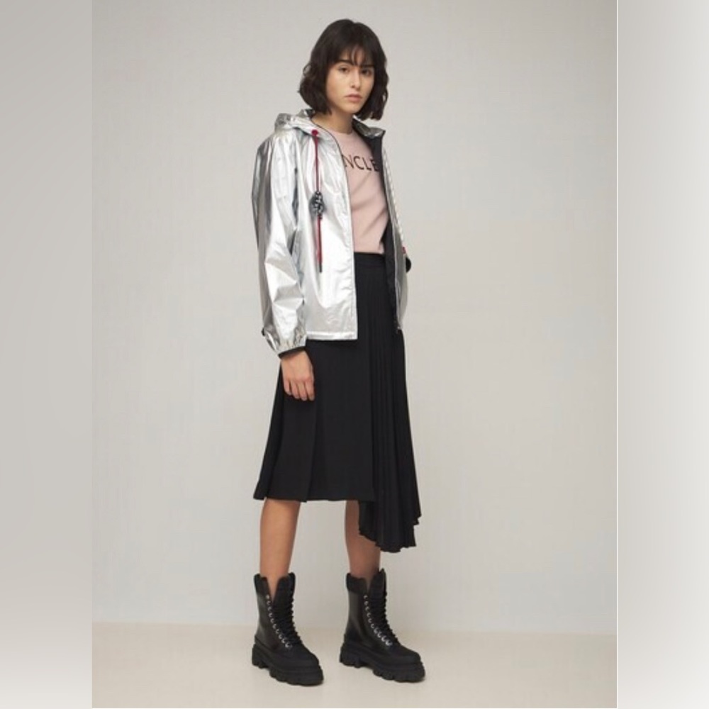 MONCLER Mikael Metallic Coated Cotton Jacket